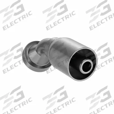 PARKER Hydraulic Crimp Fitting: Steel x Steel, 45° Elbow, -8 For Hose Dash Size - Crimp Hydraulic Hose Fittings with Flange Connection