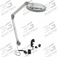 WALDMANN Round Magnifier Light: LED, 1.88x, 3.5 Diopter, 1,200 lm Max Brightness, 32.4 in Arm Reach (MPN 113525000-00698859). Key specifications — Arm Material: Aluminum; Brand: WALDMANN; Magnification: 1.88x; ESD Safe: No; Lens Material: PMMA Acrylic; Lighting Technology: LED; Operating Voltage: 100 to 240V AC; Includes Ultraviolet Light: No.