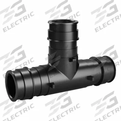 ZURN Barbed Tee: 13/32 in ID x 13/32 in ID x 13/32 in ID Size, Barbed x Barbed x Barbed - Expansion Polymer Barbed Tube Fittings