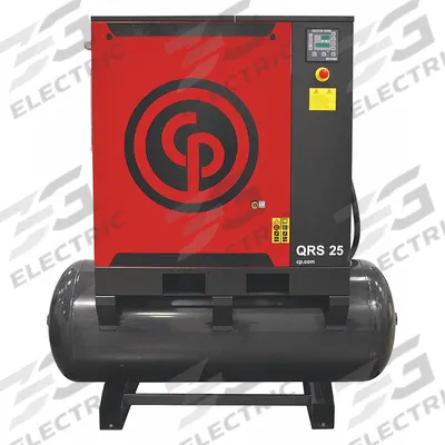 CHICAGO PNEUMATIC Rotary Screw Air Compressor: Horizontal, 25 hp, 84.5 cfm - Horizontal Rotary Screw Air Compressors