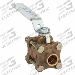 APOLLO Manual Two-Way Ball Valve: 1/2 in Size, Bronze, Straight, Sweat x Sweat, Full Port Ball Port (MPN 82LF24301). Key specifications — Brand: APOLLO; Handle: Lever.