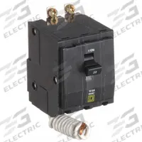 SQUARE D Miniature Circuit Breaker: 20 A, 120/240V AC, Three Phase, 10kA at 120/240V AC, 3 Poles (MPN QOB320SWN). Key specifications — Phase: Three; Amps: 20 A; AC Voltage Rating: 120/240V AC; Max. AIR Rating: 10kA at 120/240V AC; For Use With: Square D NQOD Panelboards; Brand: SQUARE D.