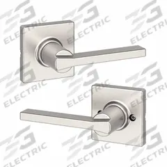 KWIKSET Door Lever Lockset: Passage Lever Locksets/Storeroom Lever Locksets, Nickel, ADA Compliant (MPN 200CSL-SQT-15-6AL-RCS). Key specifications — Ligature Resistance: Not Ligature-Resistant; Brand: KWIKSET; Lockset Function ANSI Code: F75; Visual Indicator Message: No Message; Lockset Style: Rose; ADA Compliant: Yes; ANSI Lockset Function: Hall; Finish: Satin Nickel-Plated : Zinc.