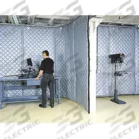 SINGER SAFETY Acoustic Partition: 0.85 NRC, 4 ft Overall Wd, 50 ft Overall Lg, 1 in Thick, 22123C48. Key specifications — Panel Shape: Curved; Brand: SINGER SAFETY; Includes: Curved Track.