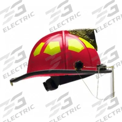 BULLARD Fire Helmet: Red, Fiberglass, Chin Strap