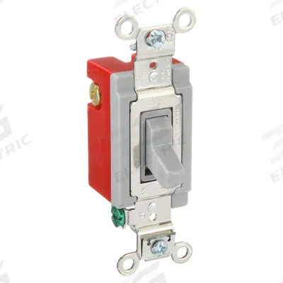 HUBBELL Wall Switch: Toggle Switch, 3-Way, Maintained, Gray, 120/277V AC - Toggle Wall Switches