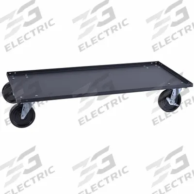 SANDUSKY Furniture Dolly: 300 lb, Black, 7 in H x 37 in W x 19 in D - Lipped Solid-Deck Cabinet Dollies
