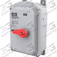 HUBBELL WIRING DEVICE-KELLEMS Disconnect Switch: Non-Fusible, 60 A, Three Phase, 600V AC (MPN HBLDS60AC). Key specifications — Environment: Indoor/Outdoor; Phase: Three; Handle Color: Red; Housing Material: PBT; Standards: UL Listed; Brand: HUBBELL WIRING DEVICE-KELLEMS; For Environment: Indoor & Outdoor Rated.