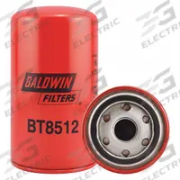 BALDWIN FILTERS Hydraulic Filter: Hydraulic Fluid, 1-12 Thread Size, Spin-On, 3 3/4 in Outside Dia (MPN BT8512). Key specifications — Media Material: Cellulose; Brand: BALDWIN FILTERS; Compatible Fluid Type: Hydraulic Fluid; Compatible Vehicle Make: Hamm; Includes: G401 Integral Gasket; Thread Size: 1-12.