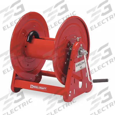 REELCRAFT Hand Crank Hose Reel: 100 ft (1/2 in I.D.), 17 3/4 in L x 19 3/4 in W x 20 1/4 in H - Standard Multipurpose Hand-Crank Hose Reels with Gooseneck