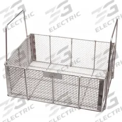 MARLIN STEEL WIRE PRODUCTS Parts Washer Basket: Rectangular, Stainless Steel, Silver, Not Nestable (MPN 00-00368189-38). Key specifications — Handle Included: Handle Included; Mesh Opening Size: #4; Stackable: Stackable; Lid Included: Lid Not Included; Brand: MARLIN STEEL WIRE PRODUCTS.