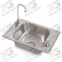 ELKAY Classroom Sink: Single Manual Handle, Lever, 25 in Overall Lg, 17 in Overall Wd, Silver, 20 ga (MPN CDKAD251765C). Key specifications — Brand: ELKAY; Sink Material: Stainless Steel.