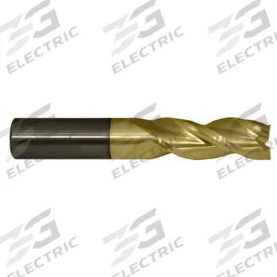 CLEVELAND Corner Radius End Mill: Carbide, ZrN Coated, 3 Flute, 3/8" Mill Dia, 1/2" LOC - Carbide Corner-Radius End Mills for Aluminum