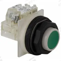 SCHNEIDER Extended Push Button Operator: Non-Illuminated, Extended Profile, Non-Metallic, 30 mm, 1NO (MPN 9001SKR3GH5). Key specifications — Brand: SCHNEIDER; Action: Momentary; Series: 9001SK; Push Button Material Type: Non-Metallic.