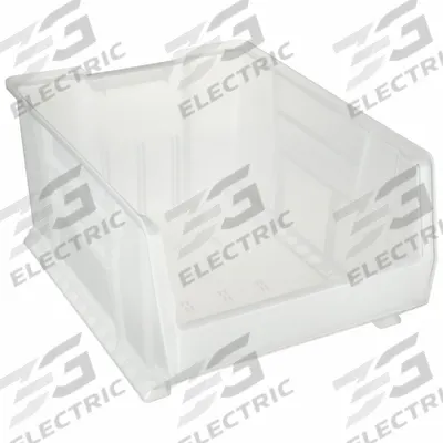 AKRO-MILS Super Size Bin: 23 7/8 in Overall Lg, 18 1/4 in x 12 in, Clear - Clearview Hopper Bins
