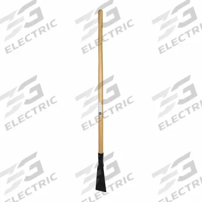 WESTWARD Ice Chopper/Scraper: Steel, Beveled Edge, 4 in Blade Wd, Wood, Straight - Ice Scrapers & Choppers