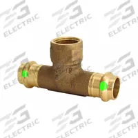 VIEGA PROPRESS Crimp Tee Fitting: Tee, 1 1/2 in CTS x 1 1/2 in CTS x 1/2 in Pipe size, Bronze (MPN 79780). Key specifications — Brand: VIEGA PROPRESS; Broad - Material for Bullet: Copper Or Bronze; Brand - Broad: VIEGA.