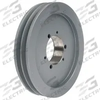 APPROVED VENDOR V-Belt Pulley: B90, 2 Groove, 9.35 in OD, Bushed Bore, SK, Quick Detachable (MPN 902B). Key specifications — Pulley Industry Number: B90; Pitch Diameter: 9 in (5L, B); For Belt Section (broad, with similar types): 5L, B, or BX.