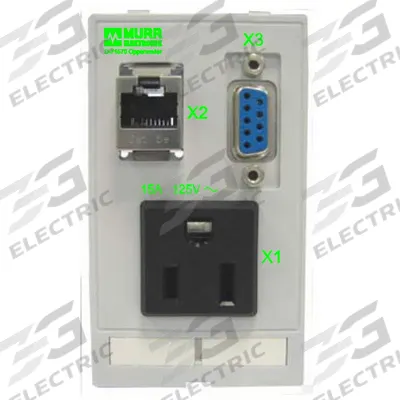MURRELEKTRONIK Combination Insert: RJ45 Cat5E/SUB-D9, NEMA 5-15 - Panel Interface Inserts