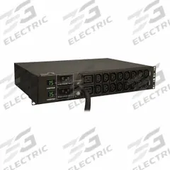 EATON TRIPP LITE PDU: Single-Phase, 18 Outlets, (16) C13/(2) C19, Metered, 2 RU, Front Facing (MPN PDUMH30HV6). Key specifications — Plug Type: NEMA L6-30P; Brand: EATON TRIPP LITE; Phase: Single-Phase; Receptacle Type: (16) C13; Facing: Front.