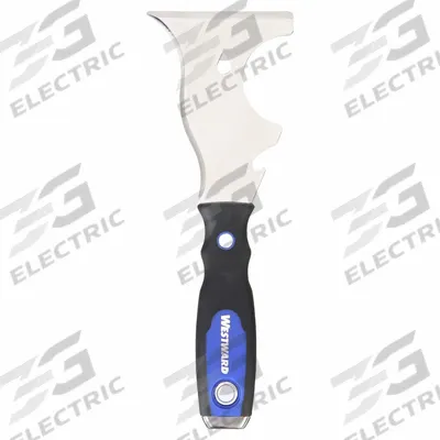 WESTWARD Painters Tool: Stainless Steel, 3 1/4 in Blade Wd, 4 1/4 in Blade Lg - Corrosion Resistant Painter's Multi-Tools
