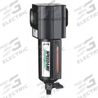 SPEEDAIRE Compressed Air Filter: Particulate, 1/4 in NPT, 5 micron, 55 cfm, 250 psi Max Op Pressure (MPN 4ZL37). Key specifications — attr110055: Intermediate Duty; attr110008: SPEEDAIRE.