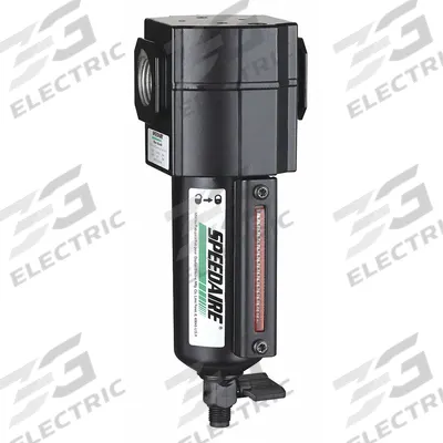 SPEEDAIRE Compressed Air Filter: Particulate, 1/4 in NPT, 5 micron, 55 cfm - Speedaire FRL Air Filters