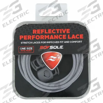 SOF SOLE Boot and Shoe Laces: 84839, Gray, Polyester, 38 in Overall Lg, Round, Tie - Boot & Shoe Laces