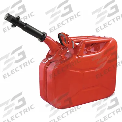 WAVIAN Gas Can: 2.6 gal Capacity, Gasoline, Steel - Metal Fuel & Gas Cans