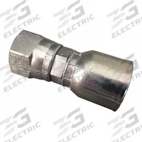 AEROQUIP Hydraulic Crimp Fitting: Steel x Steel, Straight, -6 For Hose Dash Size, SAE x Crimp (MPN FJ3094-0606S). Key specifications — Fitting Gender: Female x Genderless; Fitting Connection Type: SAE x Crimp; Fitting Size: 5/8 in; Fitting Movement: Straight; Thread Size: 5/18"-18; For Hose Dash Size: -6; Brand: AEROQUIP.
