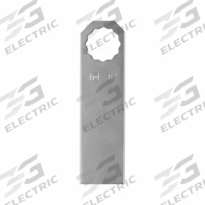 FEIN Oscillating Tool Blade: 1 3/16 in Blade Wd, 4 1/4 in Overall Lg, Straight Cutting - 12-Point Mounted Blades