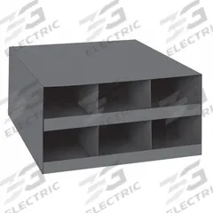 DURHAM MFG Welding Rod Rack: Standalone, 16 1/8 in x 18 in x 6 in, 6 Bays, Gray, Horizontal (MPN 921-95). Key specifications — Rack Configuration: Standalone; Usable Bay Dimensions WxD: 5-1/4 in x 18-3/8 in; Orientation: Horizontal; Color: Gray; Brand: DURHAM MFG.