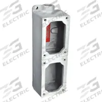 APPLETON ELECTRIC Mounting Body: 2 Gangs, Iron, 3/4 in Hub Size, Dead End, 12 1/16 in Overall Ht (MPN EDS277). Key specifications — Brand: APPLETON ELECTRIC; Hub Type: Dead End.