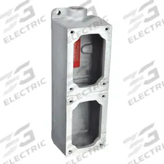APPLETON ELECTRIC Mounting Body: 2 Gangs, Iron, 3/4 in Hub Size, Dead End, 12 1/16 in Overall Ht (MPN EDS277). Key specifications — Brand: APPLETON ELECTRIC; Hub Type: Dead End.