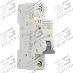 SIEMENS IEC Miniature Circuit Breaker: 4 A Amps, 60V DC, 14kA at 240V AC, Screw Clamp, 5SJ4, 240V AC (MPN 5SJ41047HG40). Key specifications — Brand: SIEMENS; DC Voltage Rating: 60V DC; Max. AIR Rating: 14kA at 240V AC; Terminal Connection: Screw Clamp; AC Voltage Rating: 240V AC.