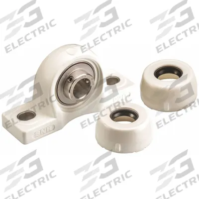 NTN Pillow Block Bearing: 1 in Bore, Polymer, Set Screws, 1 27/64 in Shaft Ht - Food-Grade Pillow Block Ball Bearings