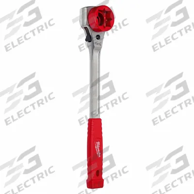 MILWAUKEE Box End Wrench: Steel, Natural, 1 in_3/4 in_1 1/8 in Head Size, 13 1/2 in Overall Lg - SAE, 4-in-1, 4-Point, Ratcheting Box End Wrenches