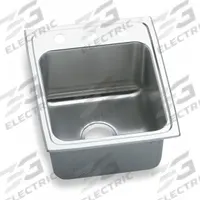 ELKAY Bowl Drop-In Sink: 22 in Overall Lg, 17 in Overall Wd, 10 in Bowl Dp, 13 1/2 in Bowl Lg, 18 ga (MPN DLR1722103). Key specifications — Brand: ELKAY; Color Family: Silver/Gray.