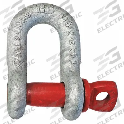 CROSBY D-Shackle: Chain Shackle, 6,500 lb Working Load Limit, 1 1/16 in Wd Between Eyes - Chain Shackles for Lifting