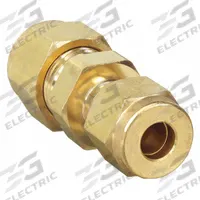 PARKER Compression Fitting Union: 1/4 in OD x 1/8 in OD Size, Compression x Compression, Brass (MPN 4-2 HBZ-B). Key specifications — attr1196838: CPI™; attr1196811: PARKER; attr1196829: CPI(TM).