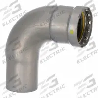 VIEGA MEGAPRESS Crimp Elbow Fitting: 2 in Pipe x 2 in CTS Size, Press-fit x FTG, Carbon Steel, HNBR (MPN 26076). Key specifications — attr1347260: VIEGA MEGAPRESS.