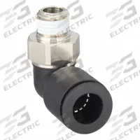 LEGRIS Push-Fit Elbow Fitting: 1/2 in OD x 1/4 in Pipe Size, Push-to-Connect x MNPT, Black, 10 PK (MPN 3109 62 14). Key specifications — Brand: LEGRIS.