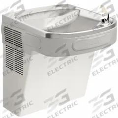 ELKAY Drinking Fountain: On-Wall, 19 13/16 in Ht, Front Pushbar, 8 gph @ 50°F, Silver (MPN EZS8S). Key specifications — Housing Color: Silver; Brand: ELKAY; Housing Material: Stainless Steel; Housing Finish: Plain; Chilling Capacity: 8 gph @ 50°F.