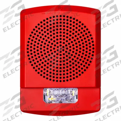 EATON Speaker Strobe: 24 V/25 V/70 V, 6.35 in Overall Ht, 2.94 in Overall Wd - Fire Alarm Speakers with Strobe Light
