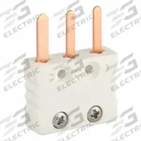 TEMPCO Thermocouple Plug: Jack, For Type U Thermocouple Type, Mini Plug, 3 Pins, Flat, Flat (MPN TCA-101-154). Key specifications — attr1432255: Flat; attr1276097: Jack; attr1276100: Copper; attr1276082: Mini Plug; attr1276092: TEMPCO; attr1276087: White; attr1276088: Nylon-Filled Thermoplastic; attr1276089: TCA-101-154.