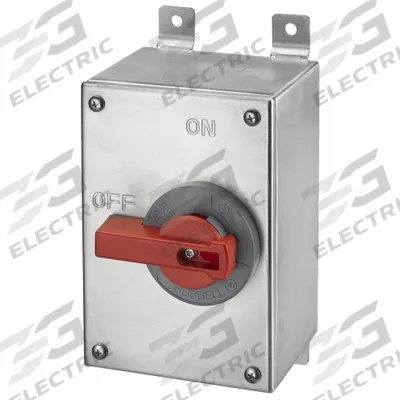 HUBBELL Enclosed Disconnect Switch: Non-Fusible, 60 A, Three Phase, 600V AC - Non-Fusible Disconnect Switches