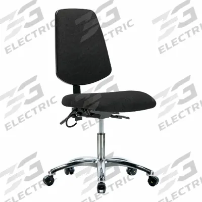 APPROVED VENDOR Chair: Fabric, Armless, Ht Range 19 in to 24 in, 18 1/2 in Seat Wd, 17 in Seat Dp - Fabric ESD Chairs