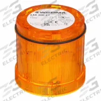 WERMA Tower Light Module: Steady, 115V AC, Yellow, 70 mm Overall Dia, 66 mm Overall Ht, KombiSIGN 71 (MPN 64430067). Key specifications — Brand: WERMA; Compatible with Series: KombiSIGN 71; Lens Color: Yellow; Operating Voltage: 115V AC; Manufacturer Part Number: 64430067.