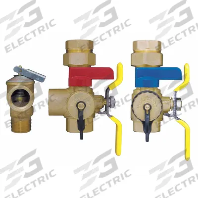 WEBSTONE Tankless Water Heater Service Valve: 1 in, Brass, 150 psi Max. Op Pressure - Brass Tankless Water Heater Service Valves