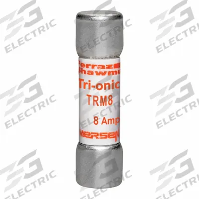 MERSEN Fuse: TRM Series, Midget, Time-Delay, 8 A, 250 V AC, 13/32 in x 1 1/2 in - Time-Delay Cylindrical Fuses